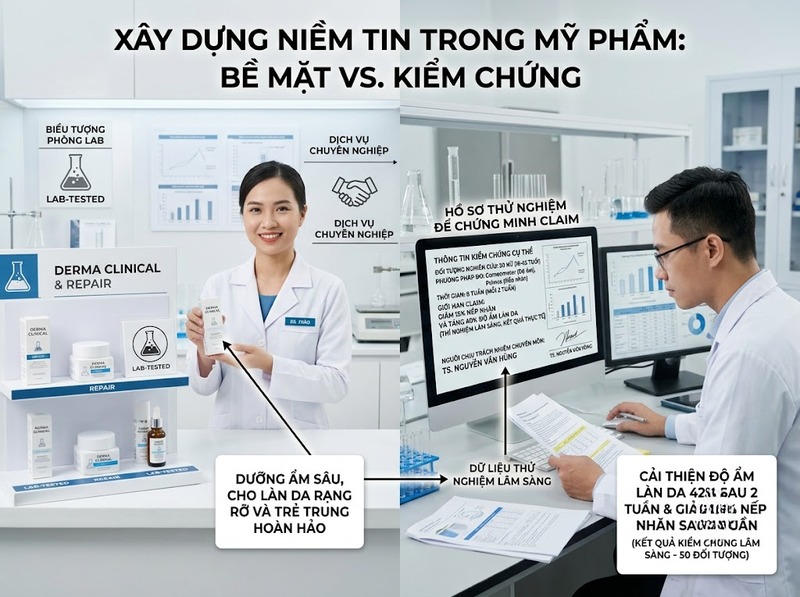 Clinical beauty và niềm tin được tạo từ chuyên môn, bằng chứng và tín hiệu nào?