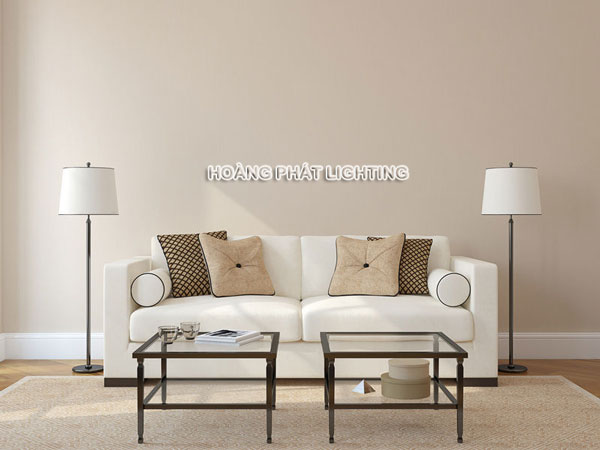 Đèn trang trí phòng khách chung cư nhỏ được lên ngôi