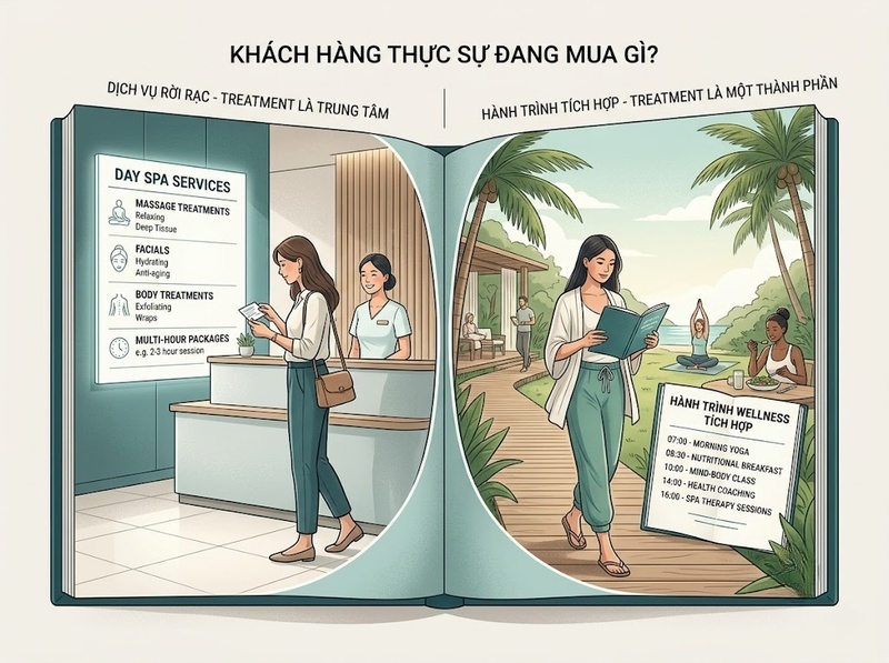 So sánh destination spa và day spa về trải nghiệm và mô hình doanh thu