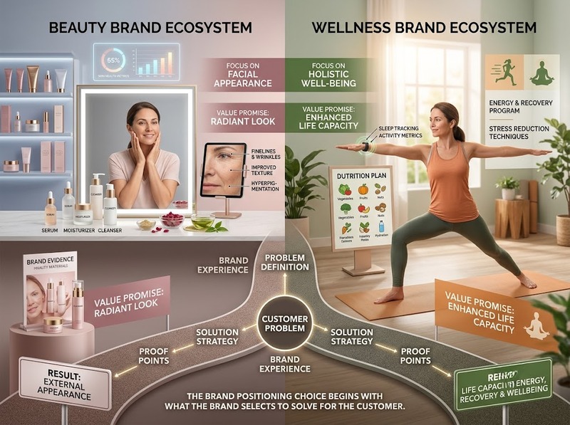 Định vị healthy aging wellness khác anti-aging beauty về tuổi tác và giá trị