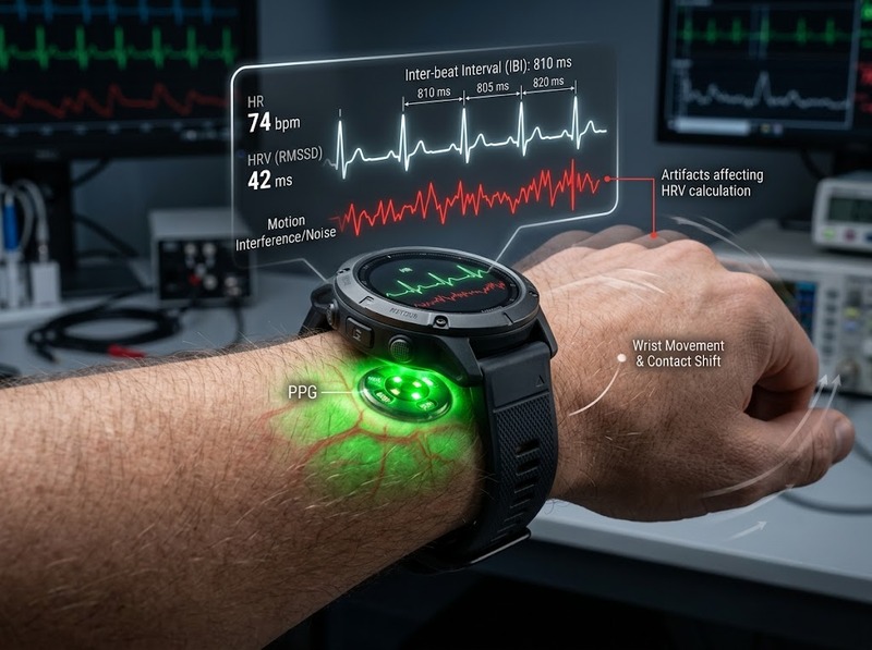 Độ chính xác stress recovery tracker phụ thuộc cảm biến, thuật toán và điều kiện đo