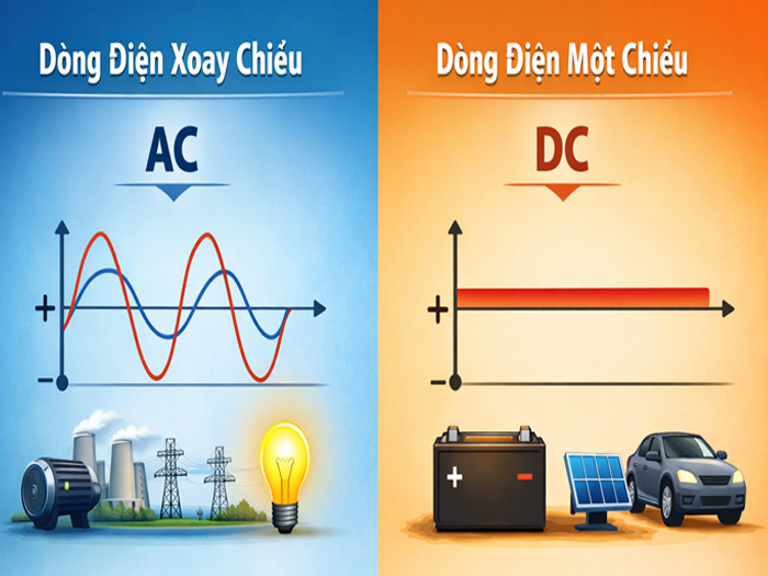 Dòng điện xoay chiều là gì lớp 9? định nghĩa và ví dụ dễ hiểu