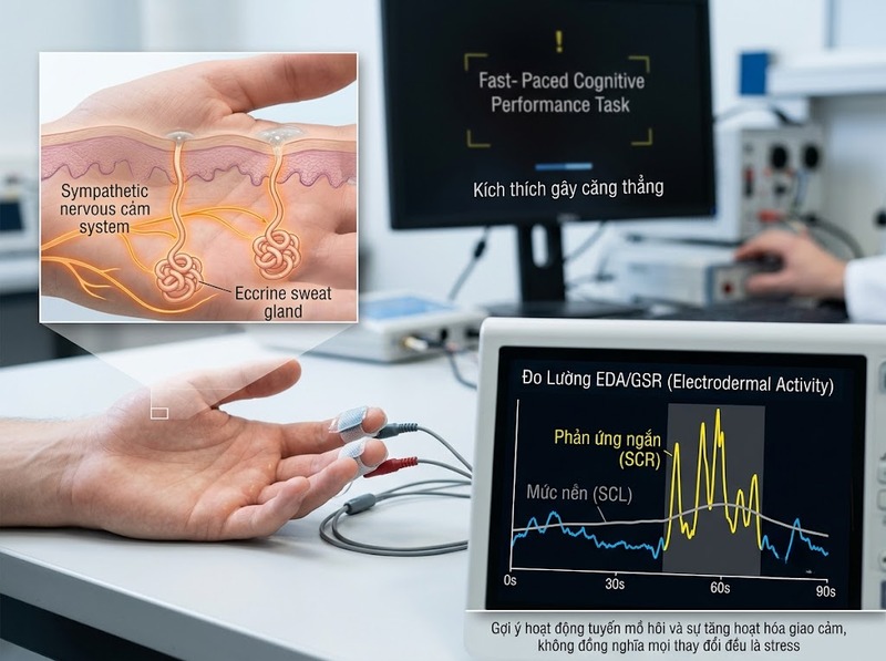 So sánh EDA và HRV về tín hiệu sinh lý và cách phản ánh stress