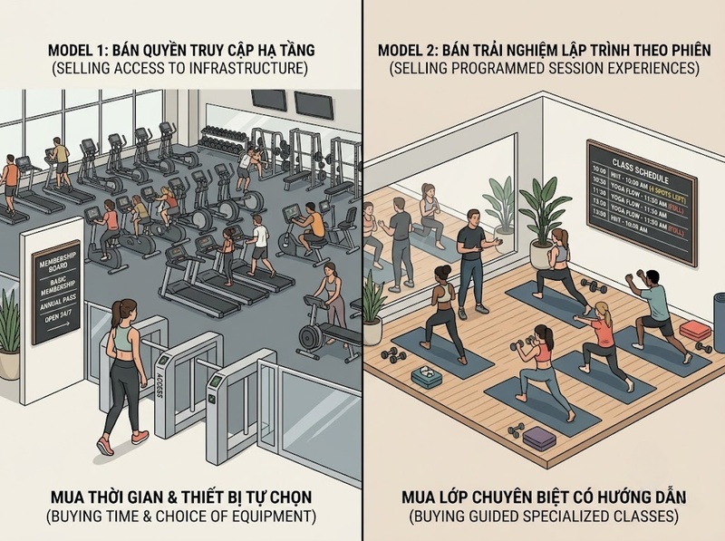 So sánh gym và boutique fitness studio về giá trị và doanh thu