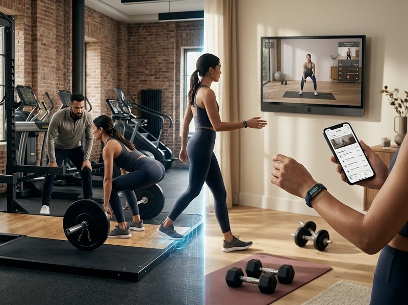 Mô hình hybrid fitness kết hợp tập trực tiếp và online tạo giá trị ra sao?