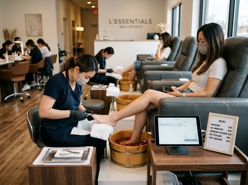 Mô hình kinh doanh nail salon tạo doanh thu từ dịch vụ và bán kèm