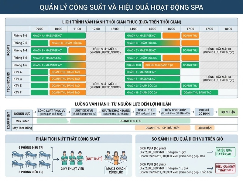 Mô hình kinh doanh spa tạo doanh thu, chi phí và giá trị ra sao?
