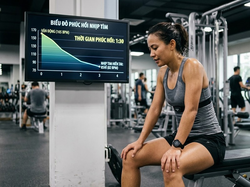 Resting heart rate recovery giúp nhận biết thay đổi tải vận động và trạng thái cơ thể