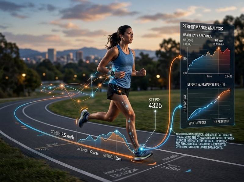 Smartwatch đo VO2 max gián tiếp từ nhịp tim, tốc độ và bài tập ra sao?