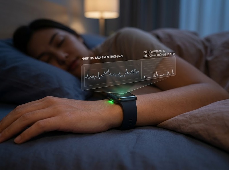 Smartwatch theo dõi giấc ngủ kết hợp chuyển động, nhịp tim và HRV ra sao?