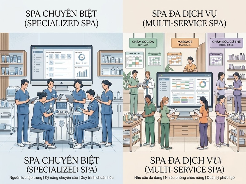 Spa chuyên biệt hay spa đa dịch vụ có lợi thế kinh doanh gì?