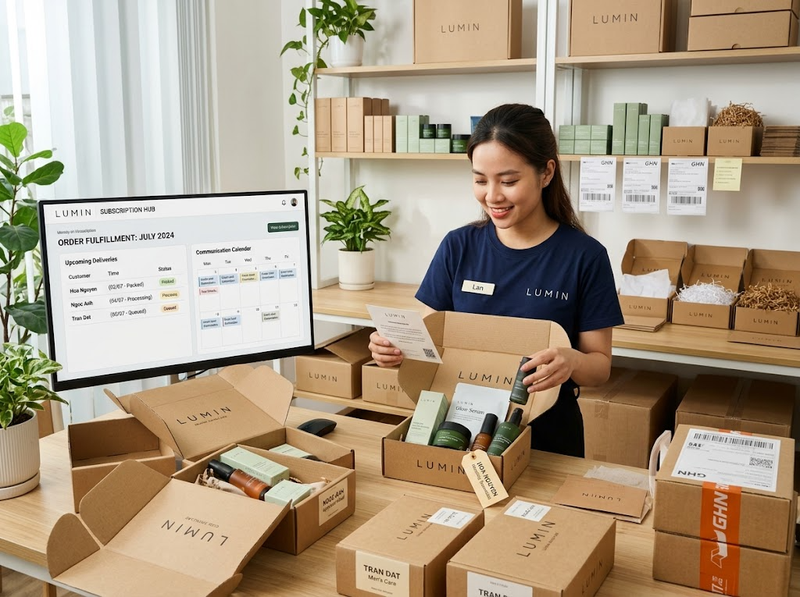 Subscription mỹ phẩm tạo doanh thu định kỳ và giữ khách ra sao?