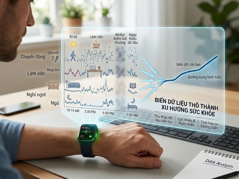 Xu hướng sức khỏe từ wearable giúp quan sát vận động và phục hồi dài hạn