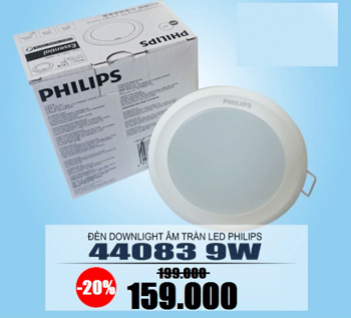 Đèn led âm trần D120 9W 44083 Philips - Làm đẹp