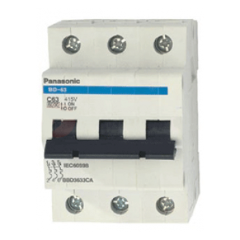 Cầu dao tự động MCB 3P/50A 6KA BBD3503CA Panasonic - Làm đẹp