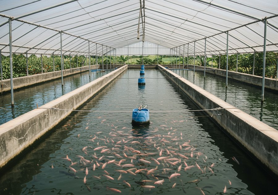 nuôi cá diêu hồng trong hồ xi măng